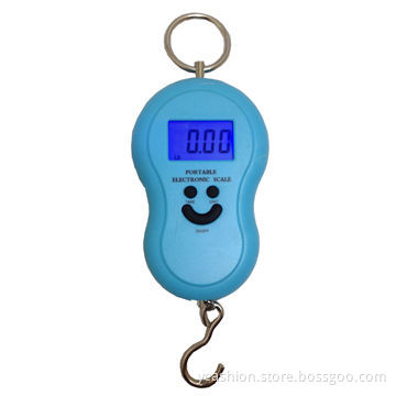 Hanging Digital Weighing Luggage Scale with Hook, Blue Color, Back Light LCD Display/Ring Handle